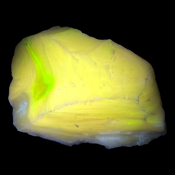 Pink Milk Glass Art Glass Cullet Glowing Manganese and Uranium Slag Glass #4GX48 - Picture 2 of 6